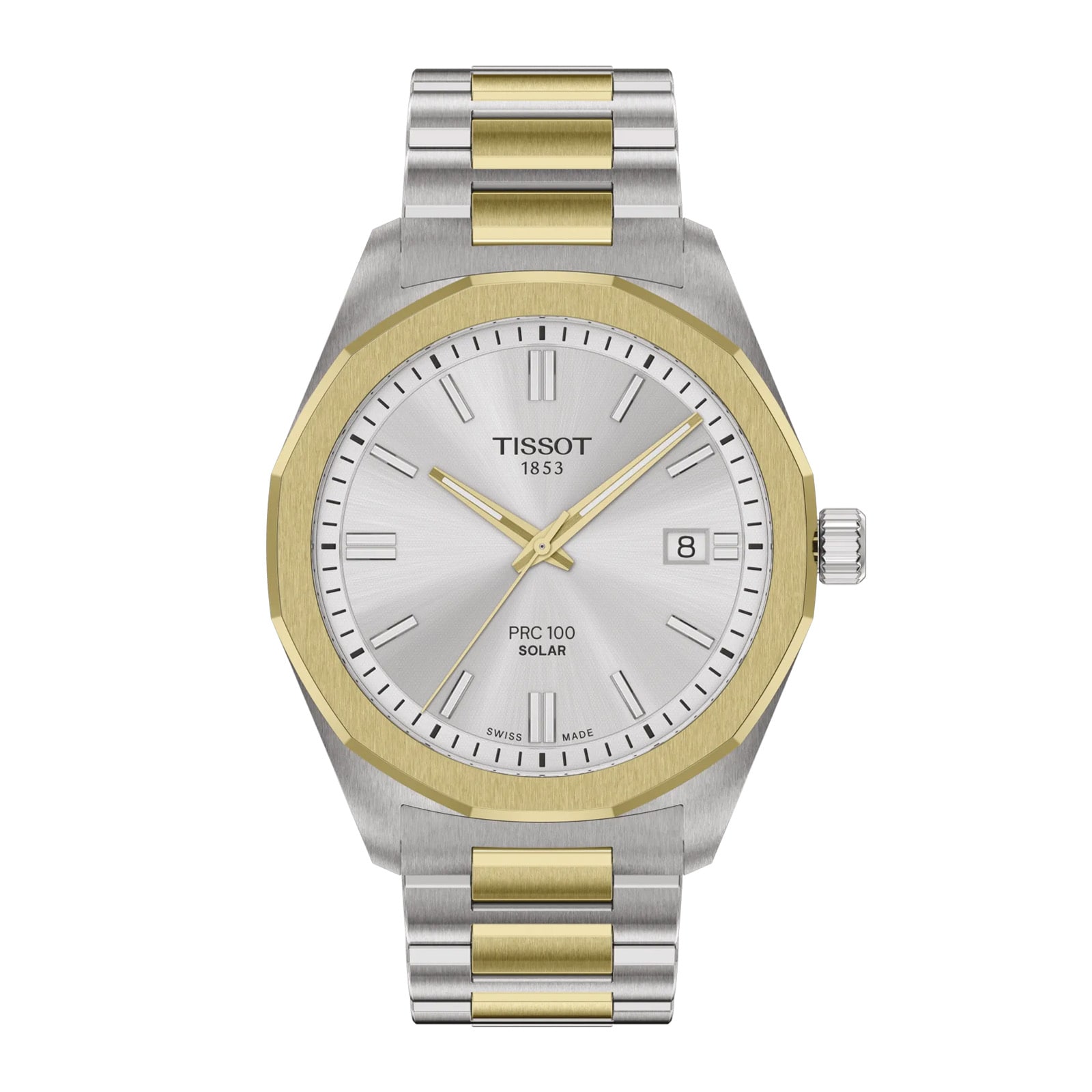 Tissot PRC 100 Solar 39mm Mens Watch Silver Tissot PRC 100 Solar 39mm Mens Watch Silver