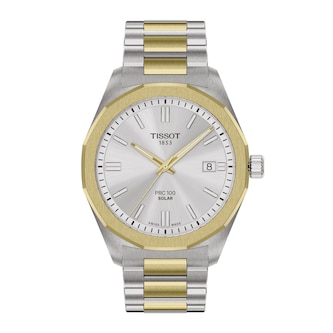 Tissot PRC 100 Solar 39mm Mens Watch Silver