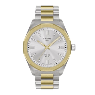 Tissot PRC 100 Solar 39mm Mens Watch Silver