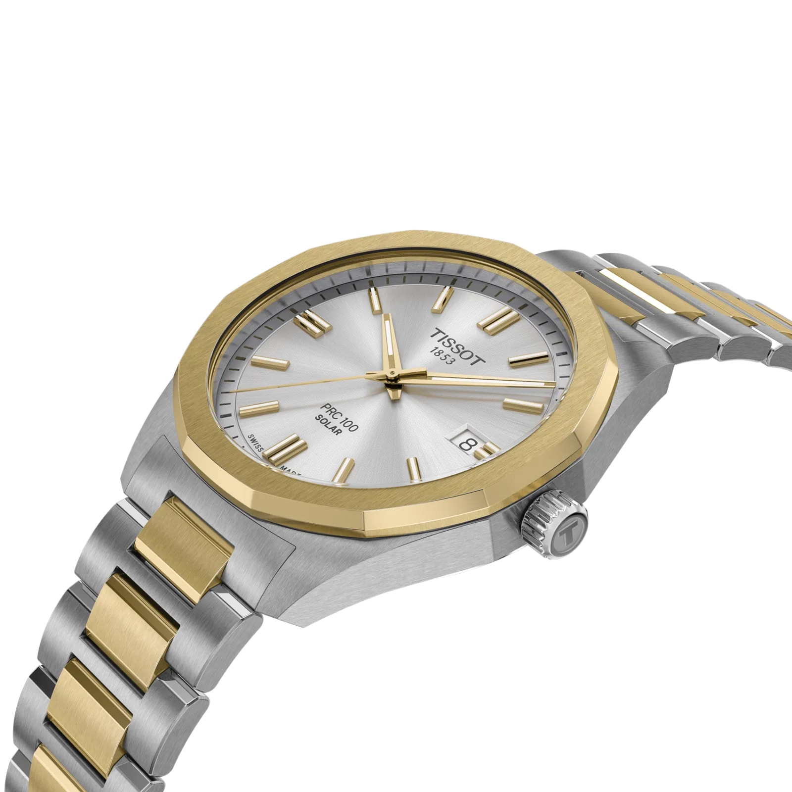 Tissot PRC 100 Solar 39mm Mens Watch Silver Tissot PRC 100 Solar 39mm Mens Watch Silver