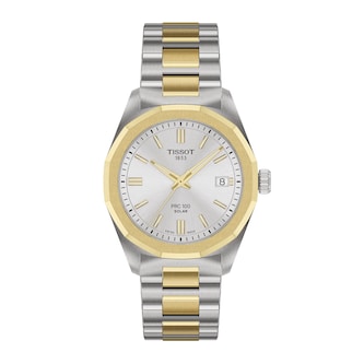 Tissot PRC 100 Solar 34mm Ladies Watch Silver