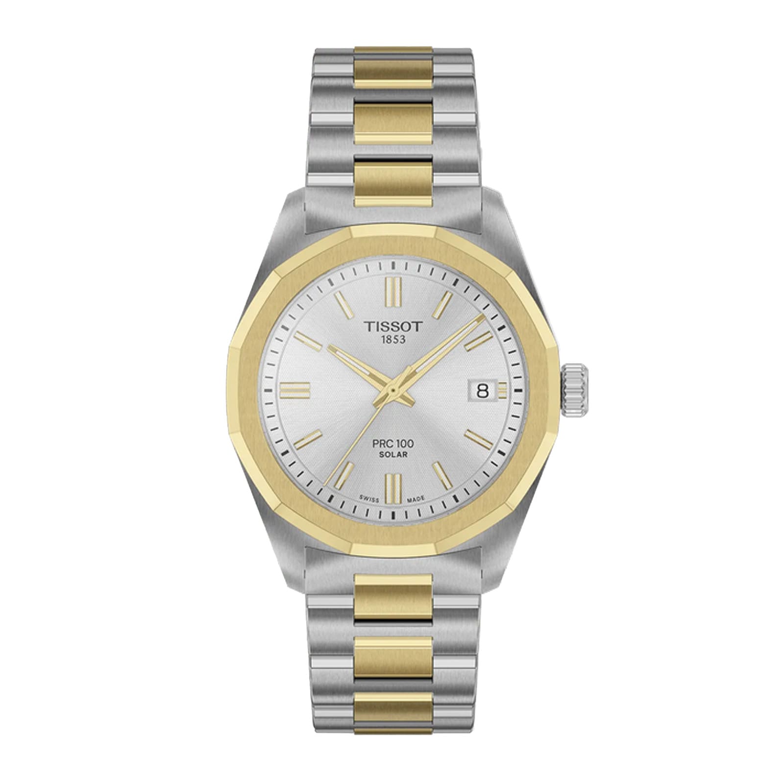 Tissot PRC 100 Solar 34mm Ladies Watch Silver