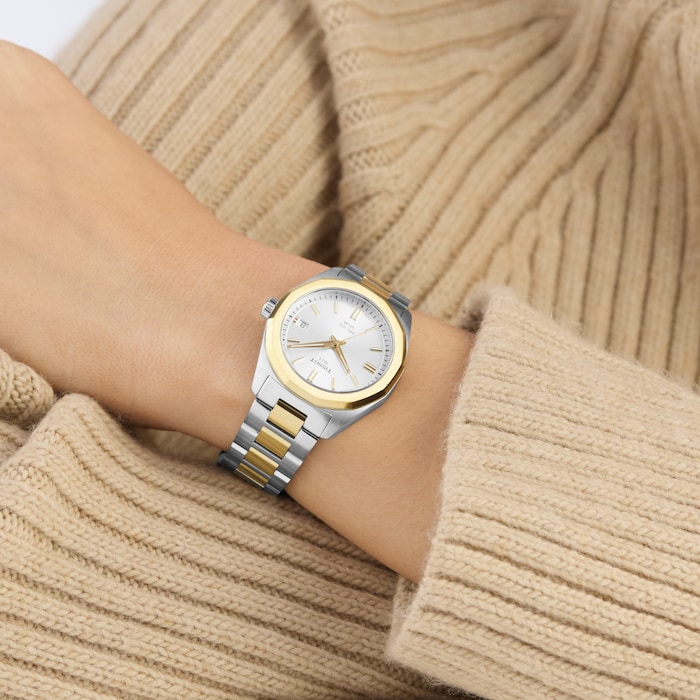 Tissot PRC 100 Solar 34mm Ladies Watch Silver