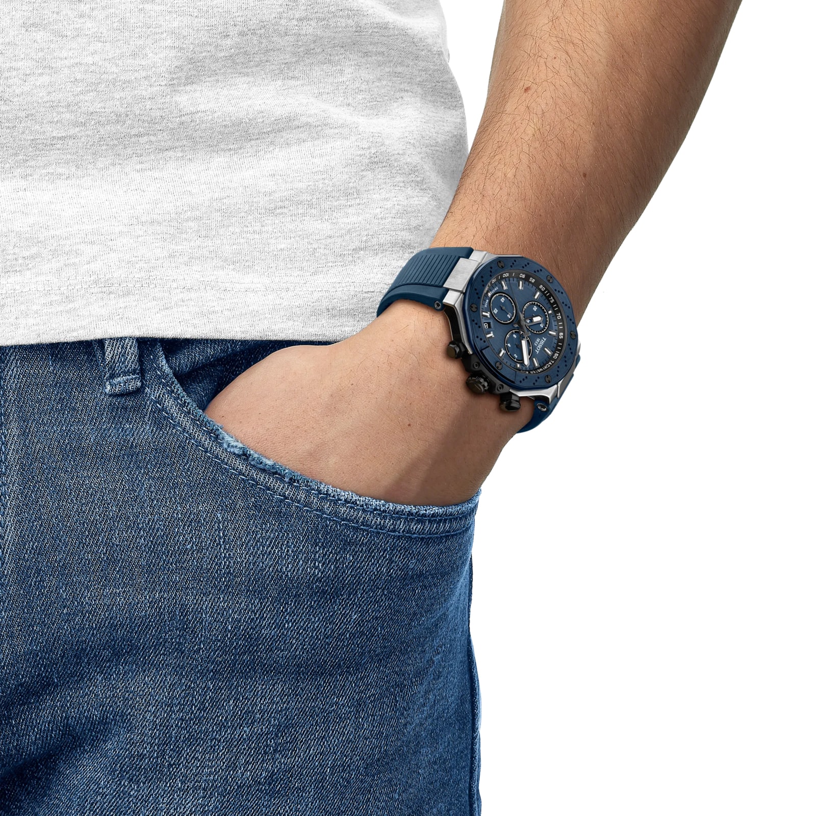 Tissot T-Race 45mm Mens Watch Blue Tissot T-Race 45mm Mens Watch Blue