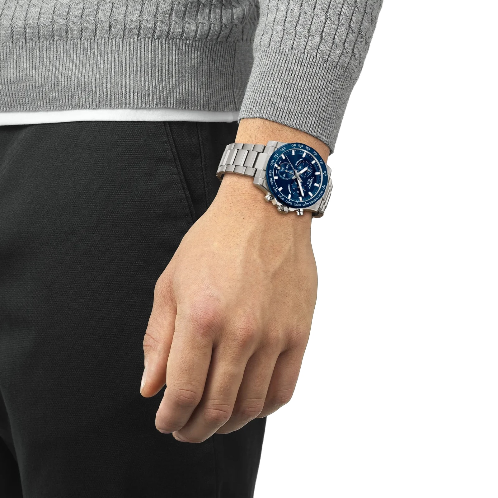 Tissot Supersport Chrono 42mm Mens Watch Blue
