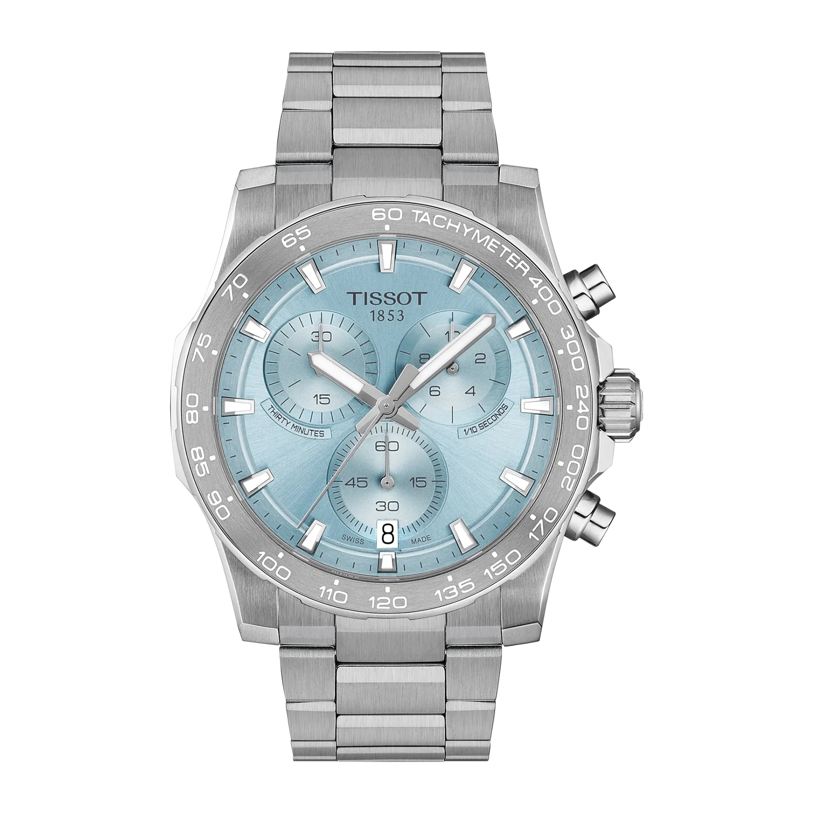 Tissot Supersport Chrono 42mm Mens Watch Ice Blue