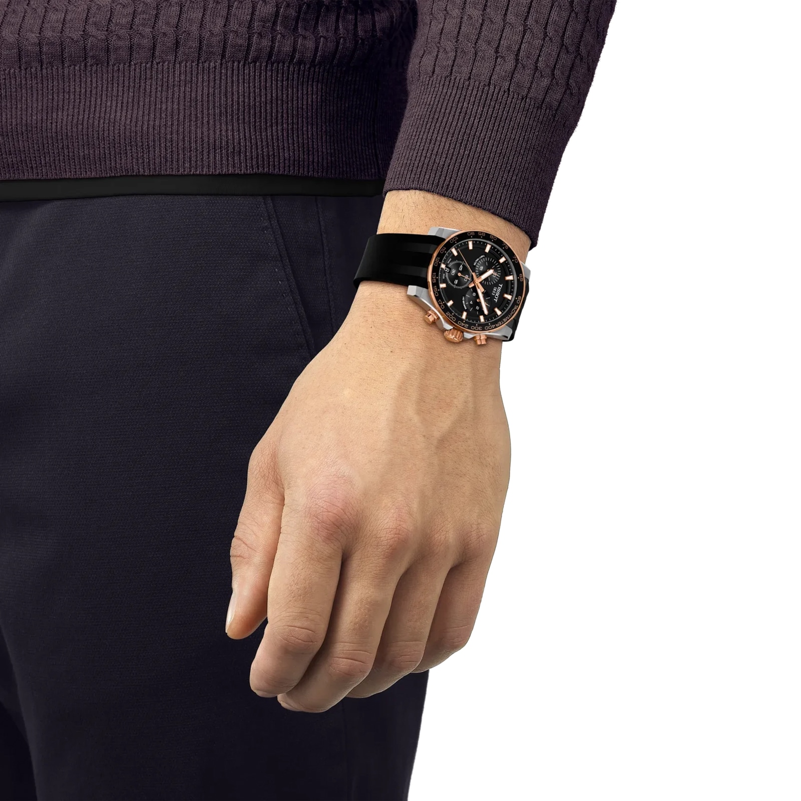 Tissot Supersport Chrono 42mm Mens Watch Black Rubber Tissot Supersport Chrono 42mm Mens Watch Black Rubber