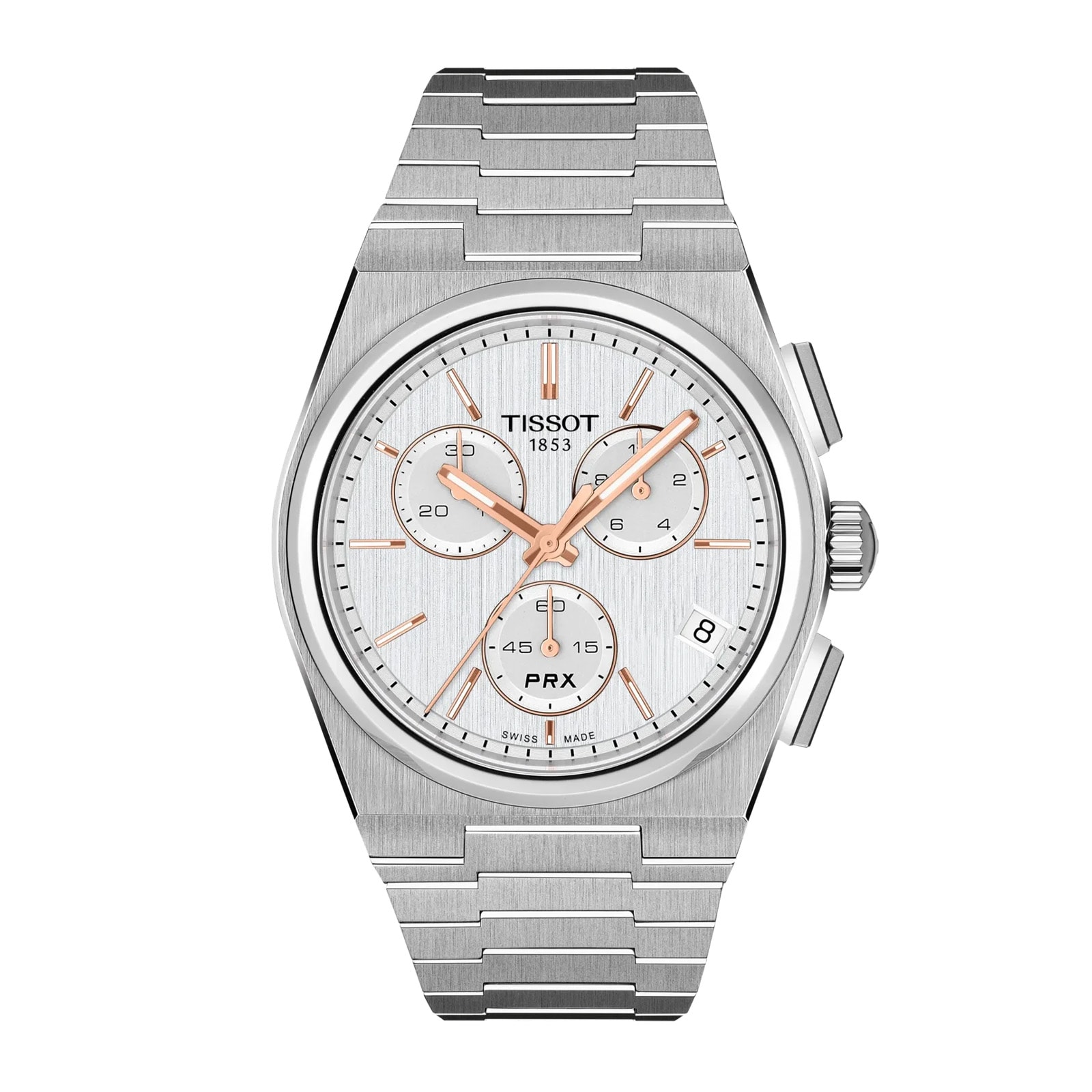 Tissot PRX Chrono Quartz 41mm Mens Watch Silver Tissot PRX Chrono Quartz 41mm Mens Watch Silver