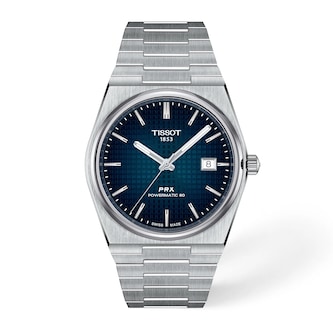 Tissot PRX Automatic 40mm Mens Watch Blue Waffle Dial US Exclusive