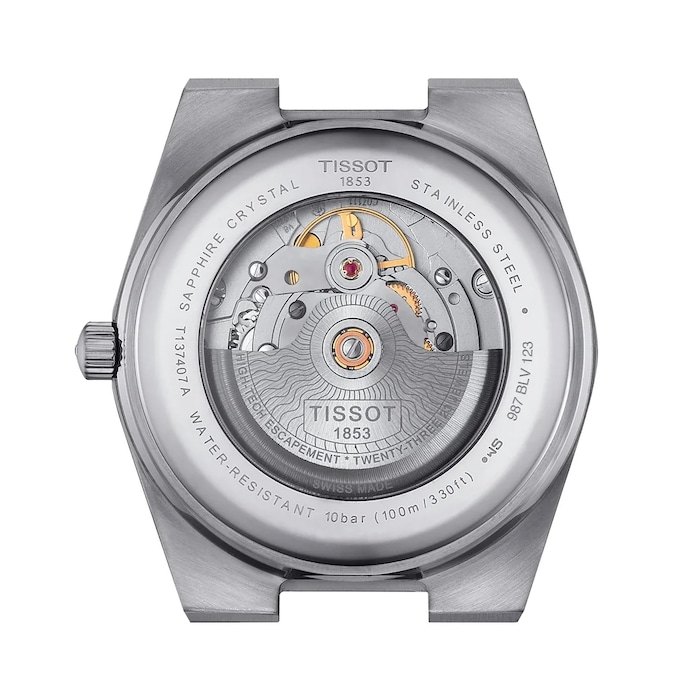 Tissot PRX Automatic 40mm Mens Watch Blue Waffle Dial US Exclusive