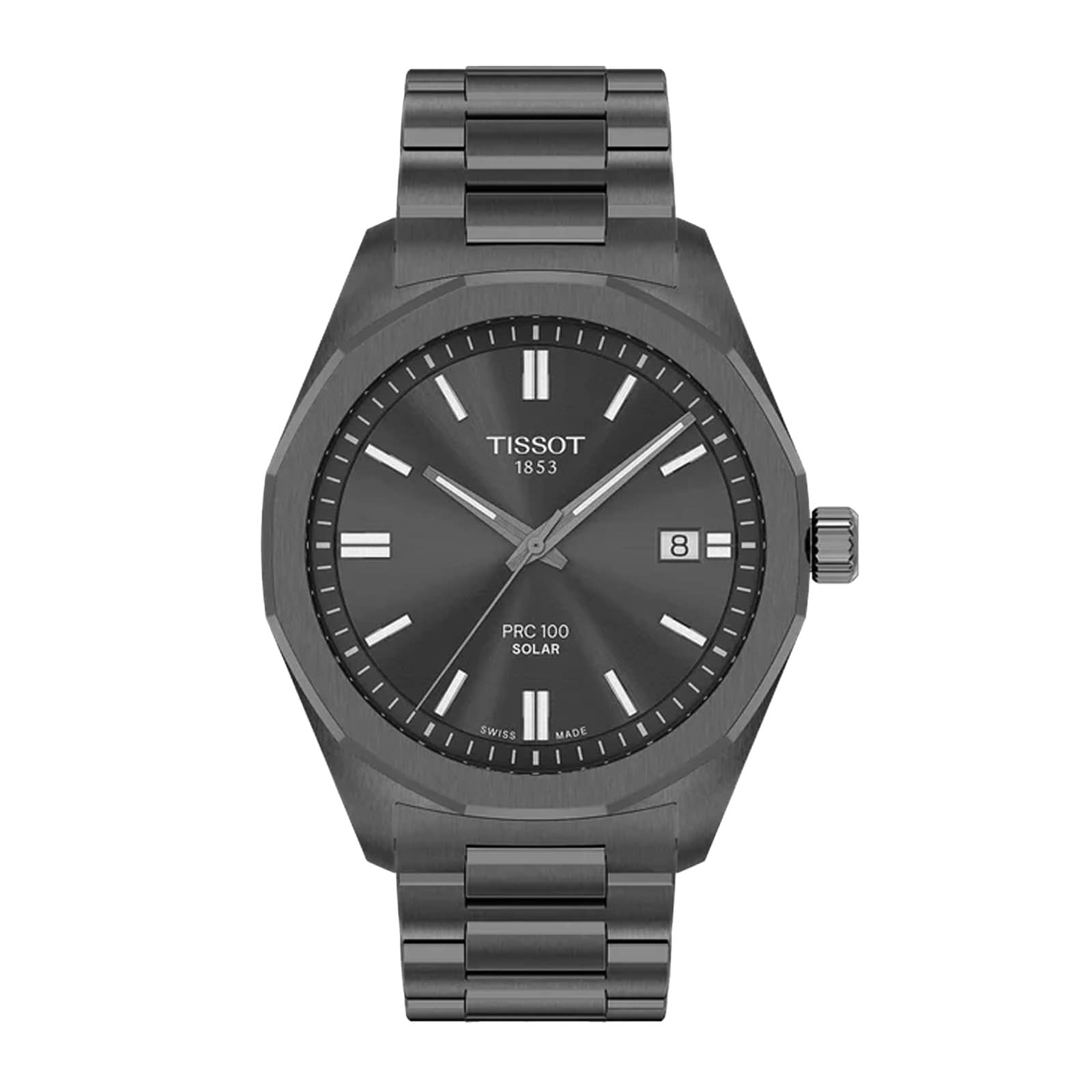 Tissot PRC 100 Solar 39mm Mens Watch Black Tissot PRC 100 Solar 39mm Mens Watch Black