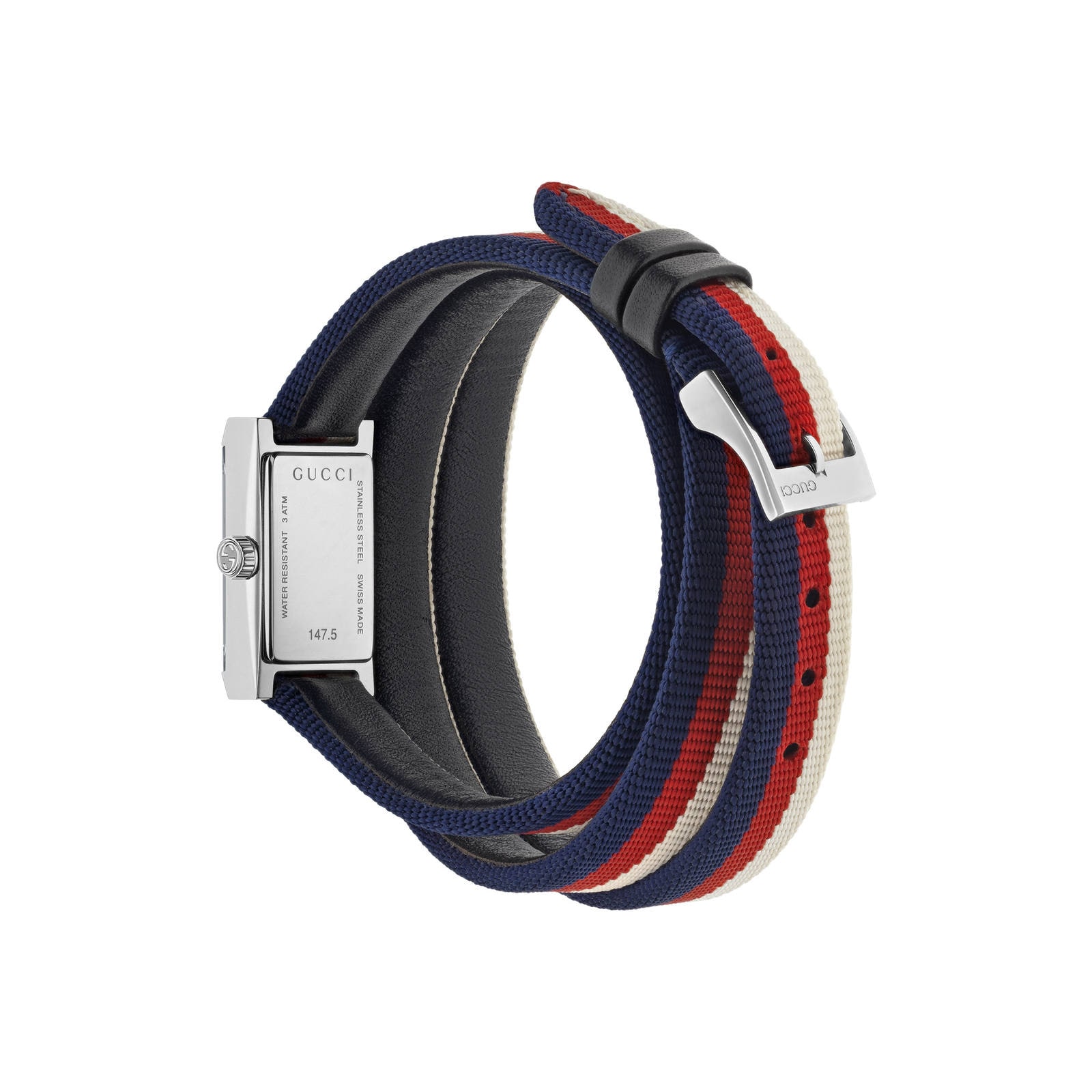 Gucci watch blue 2025 red strap