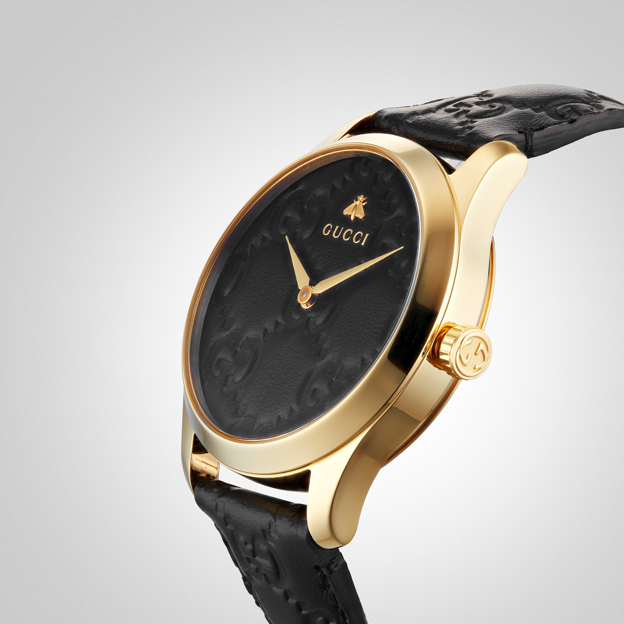 Gucci watch clearance black and gold