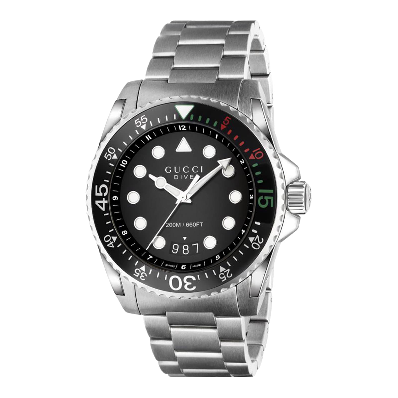 Gucci dive stainless store steel watch