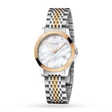 Gucci G-Timeless Rose Gold Plated & Stainless Steel Ladies Watch