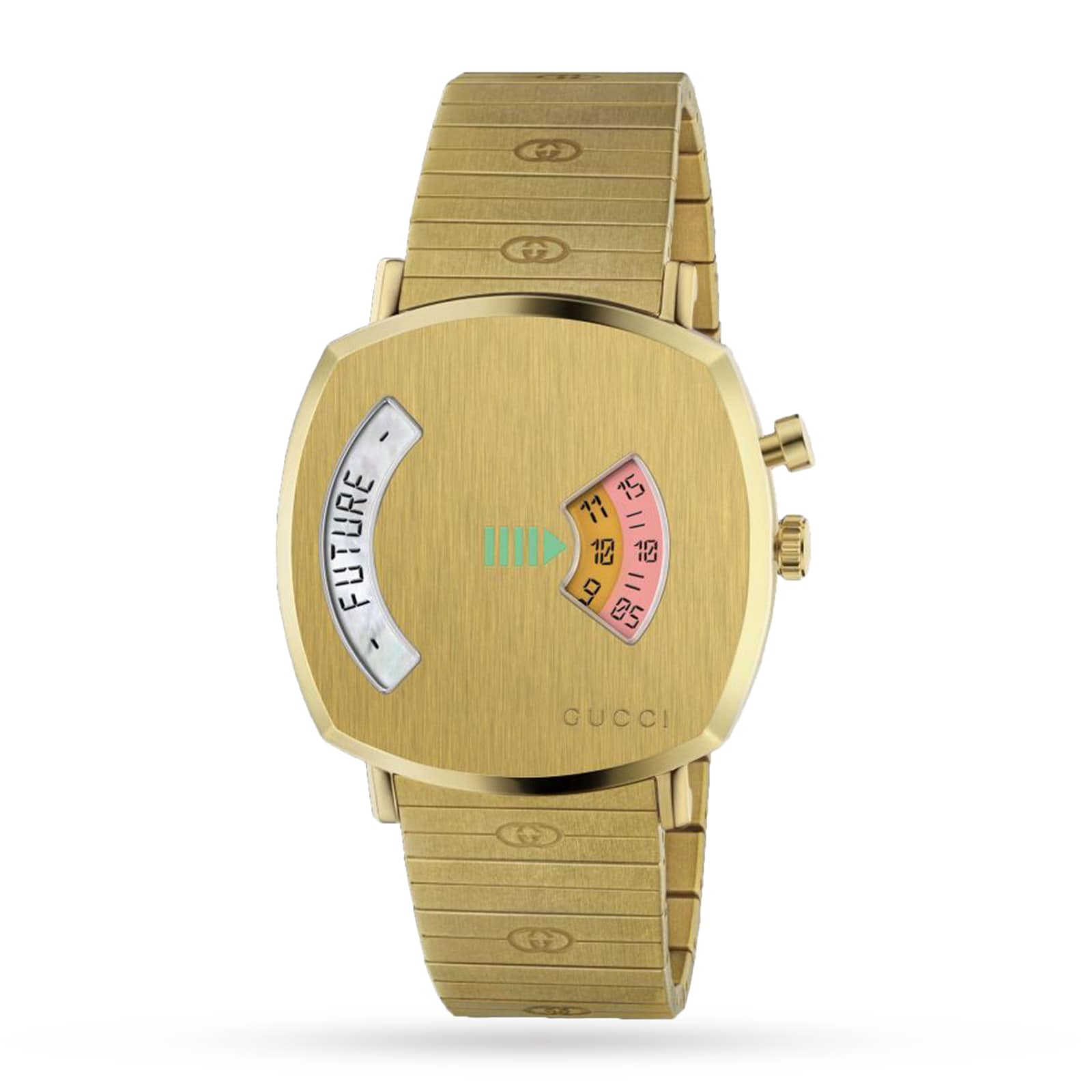 Gucci digital hot sale watch gold