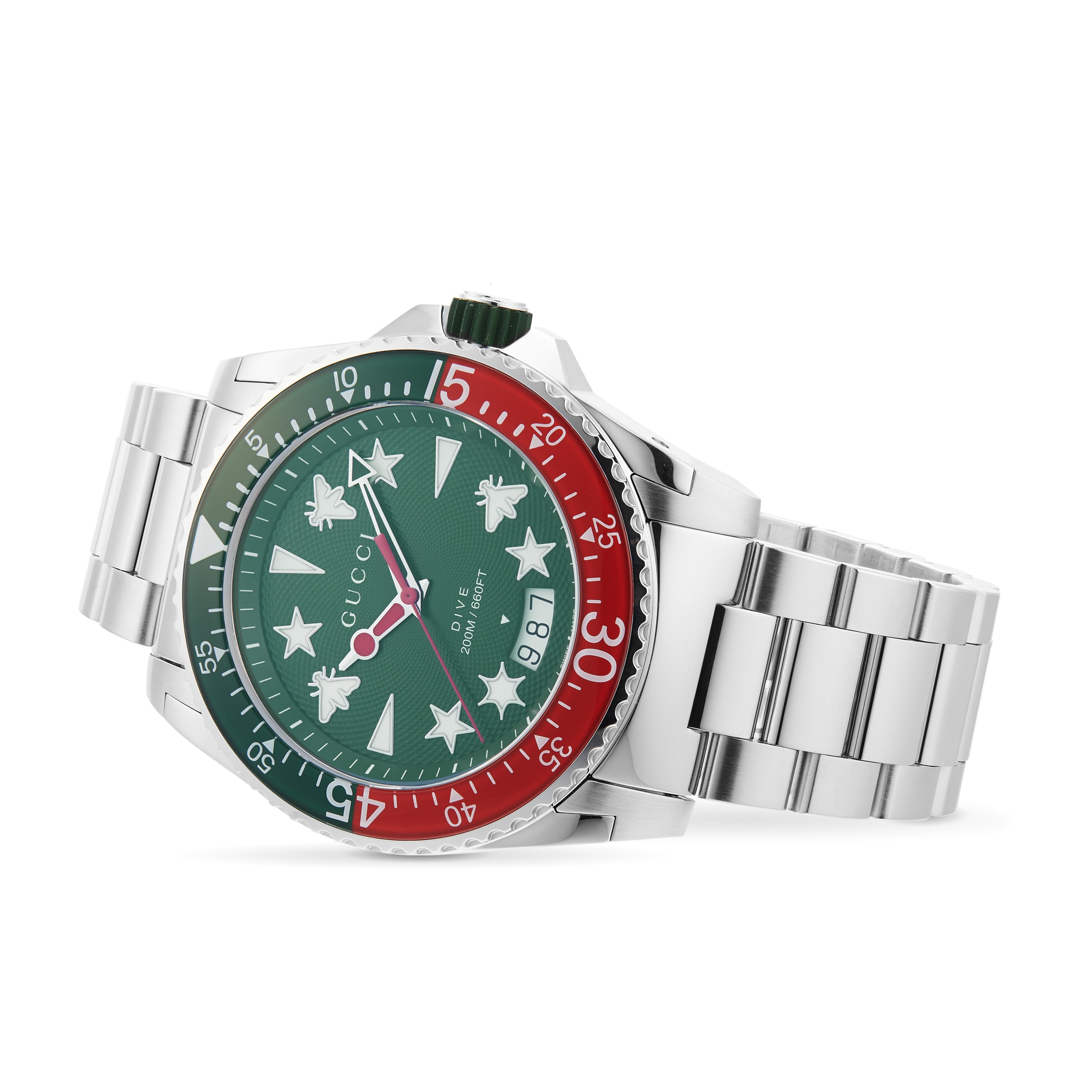 Gucci dive stainless sales steel watch