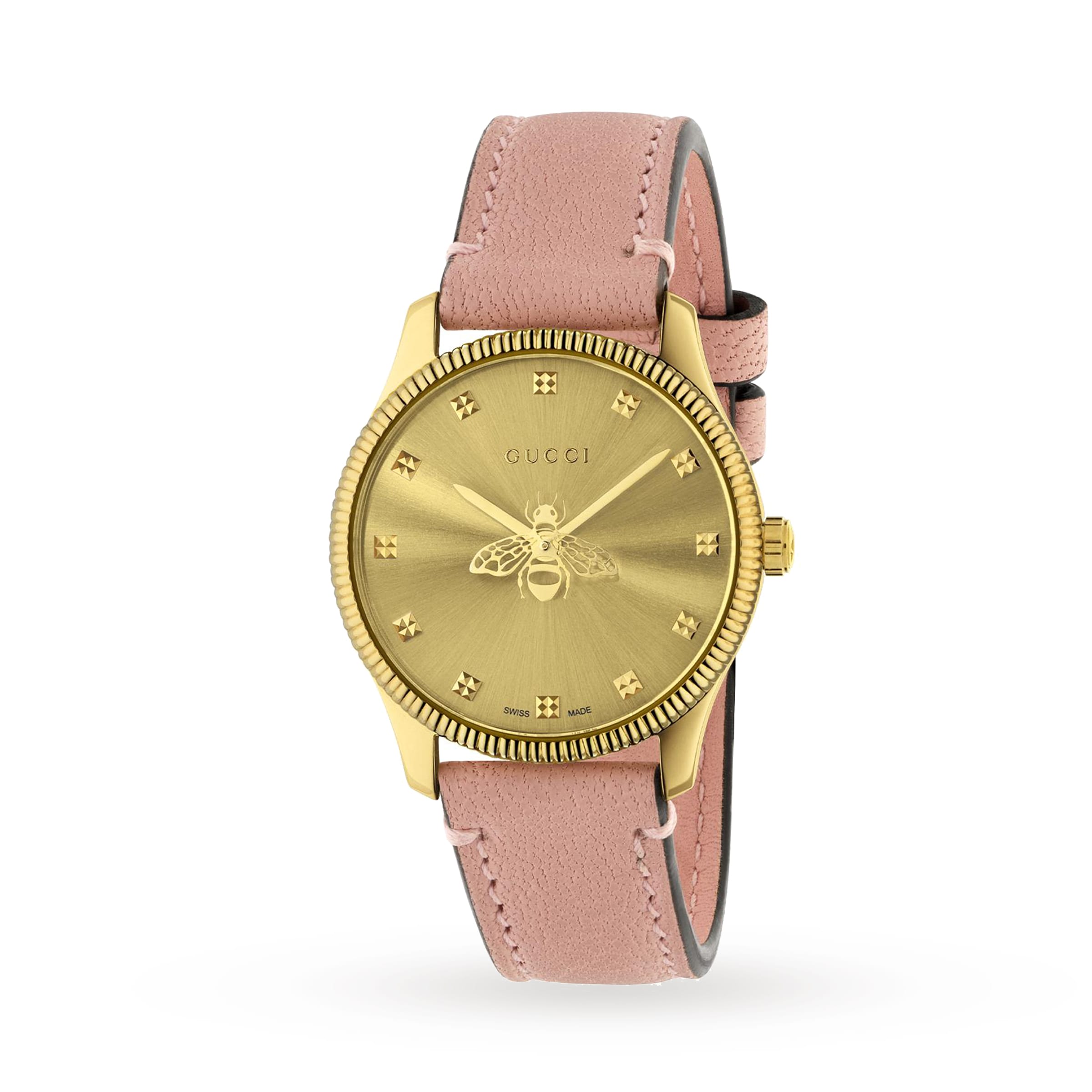 Gucci twirl watch rose on sale gold