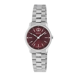 Gucci G-Timeless 29mm Burgundy Dial Ladies Watch