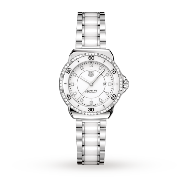 Tag heuer formula 1 store white ceramic ladies watch