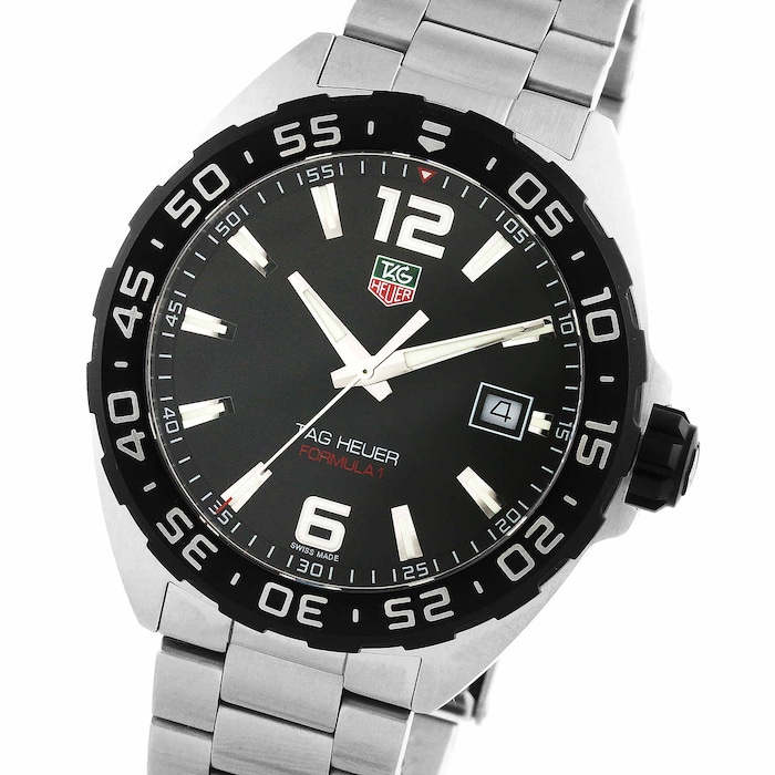 TAG HEUER Formula-1 41MM Quartz SS Black Dial Men's Watch WAZ111A.BA0875, Fast & Free US Shipping