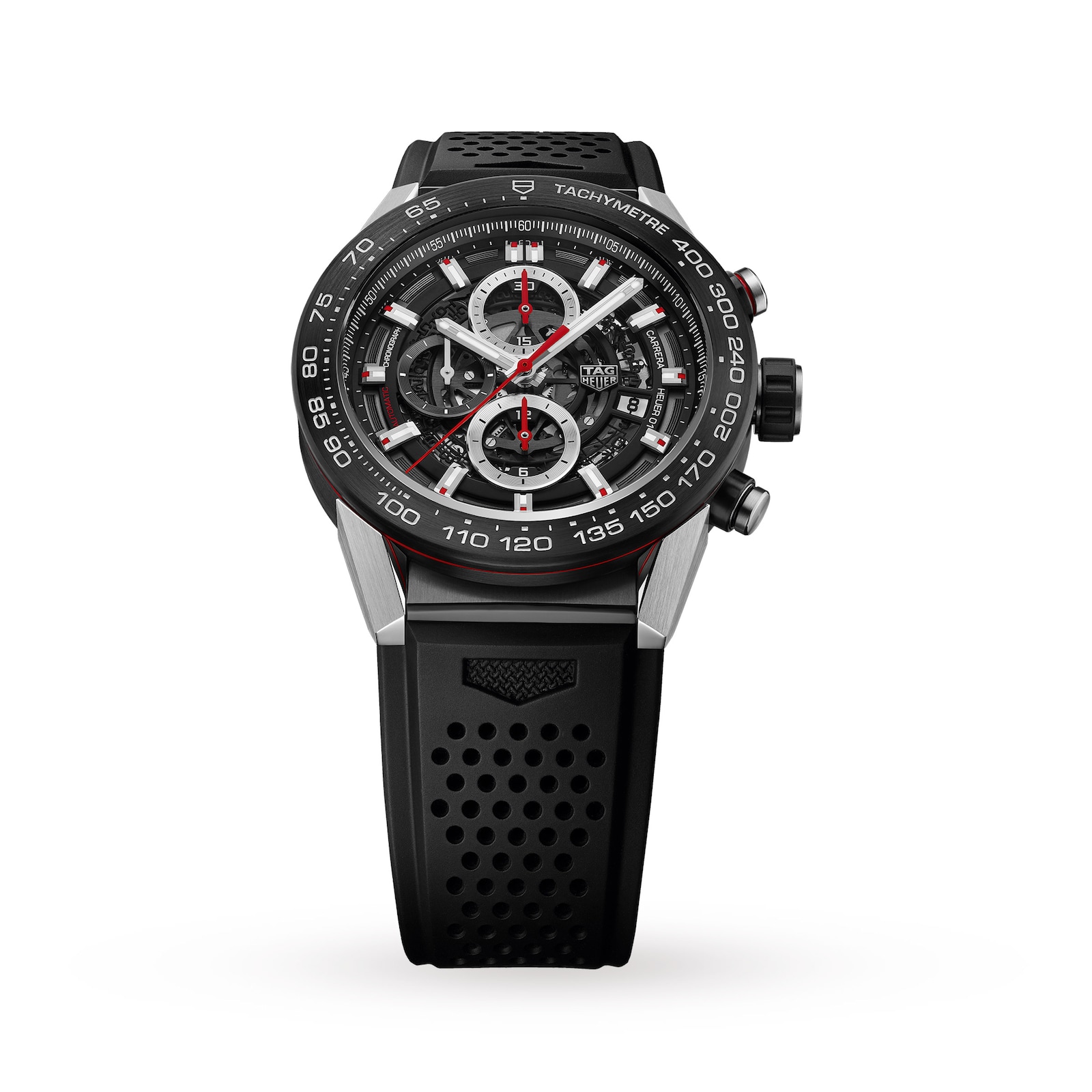 TAG Heuer Carrera Heuer 01 Automatic Skeleton Dial Mens Watch   | Watches Of Switzerland UK