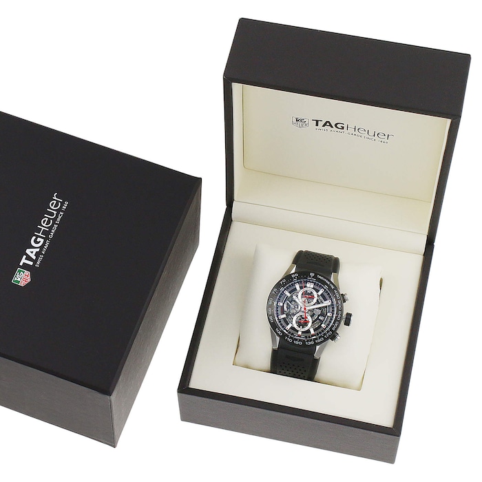  Tag Heuer Carrera Calibre Heuer 01 Automatic Skeleton Dial  Men's Watch CAR2A1Z.FT6044 : Clothing, Shoes & Jewelry