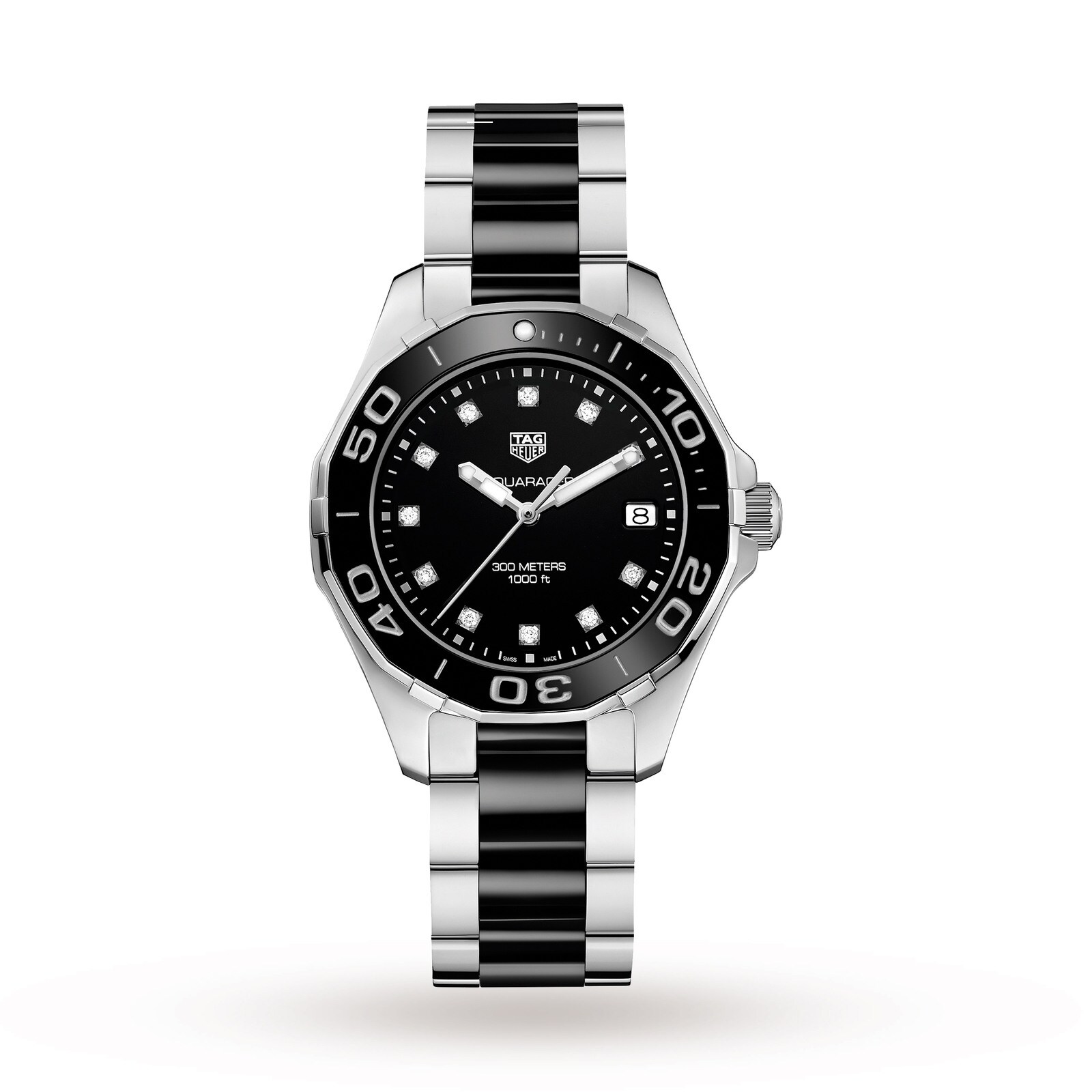 Tag heuer aquaracer women's watch black dial sale