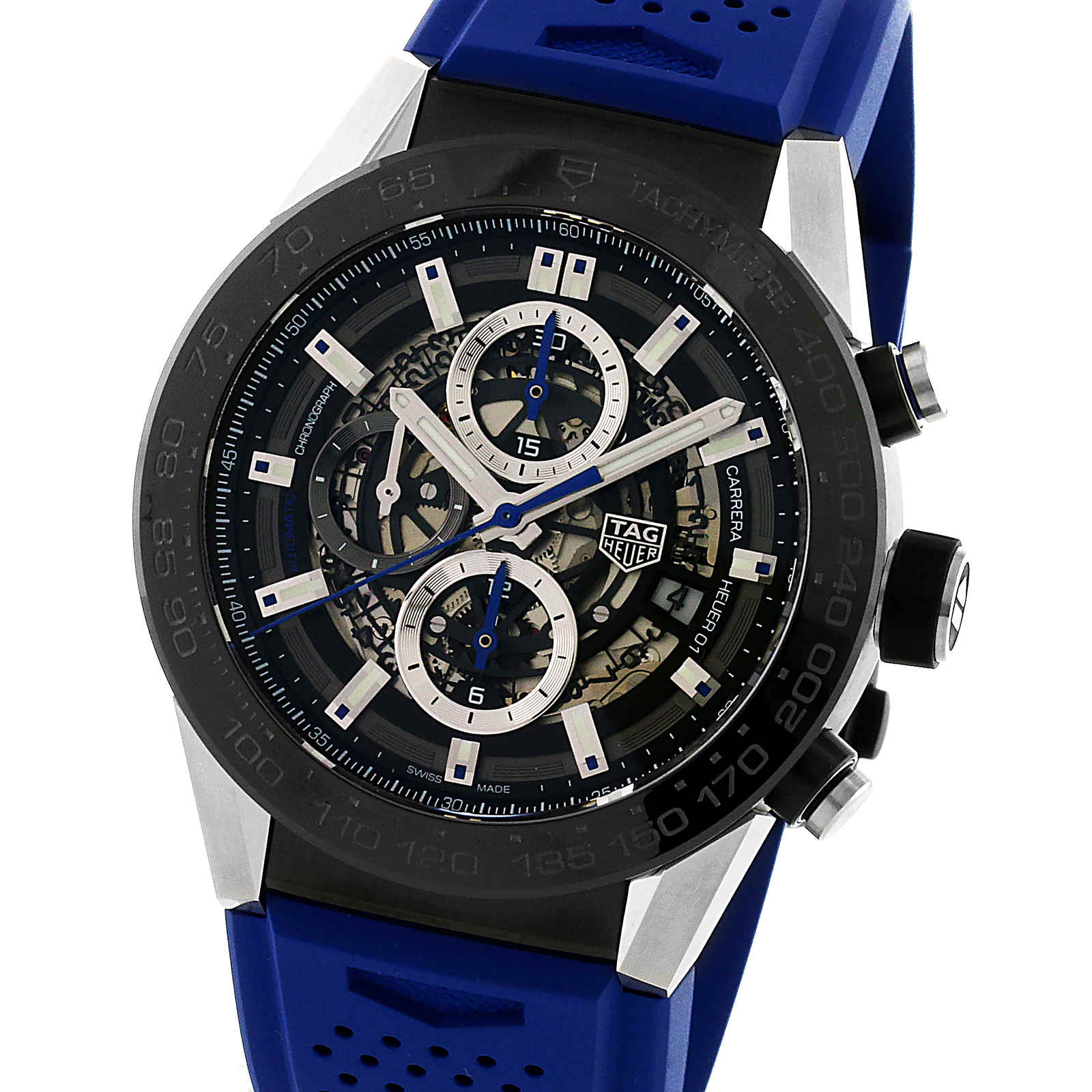TAG Heuer Carrera Heuer 01 45mm Black Automatic Mens Watch TAG Heuer Carrera Heuer 01 45mm Black Automatic Mens Watch