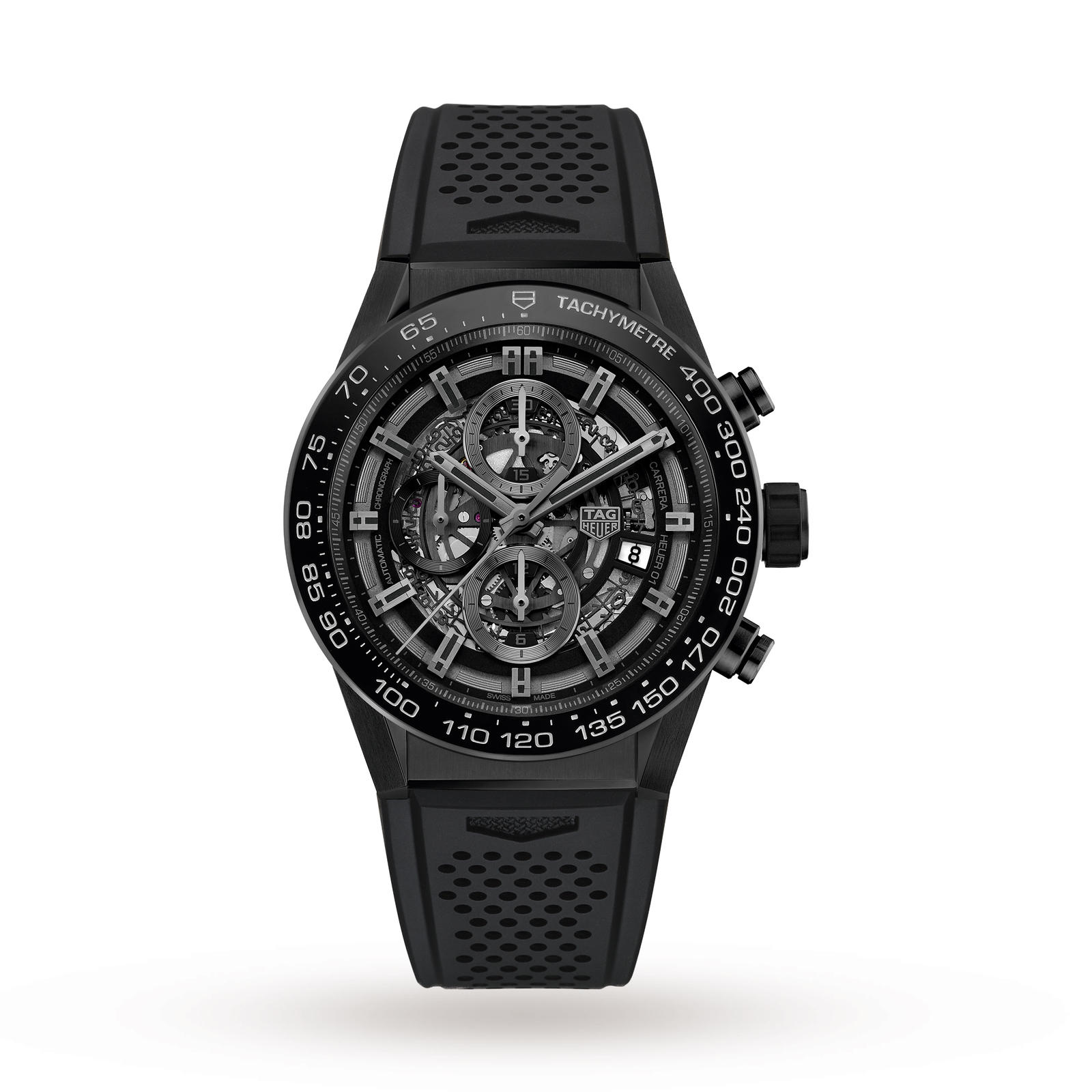 Carrera Heuer 01 Skeleton Dial 45mm Automatic Mens Watch