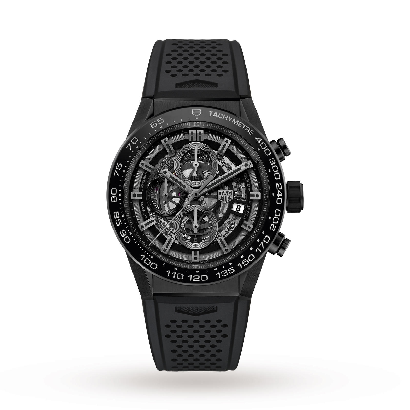 TAG Heuer Carrera Heuer 01 Skeleton Dial 45mm Automatic Mens Watch   | Mappin and Webb