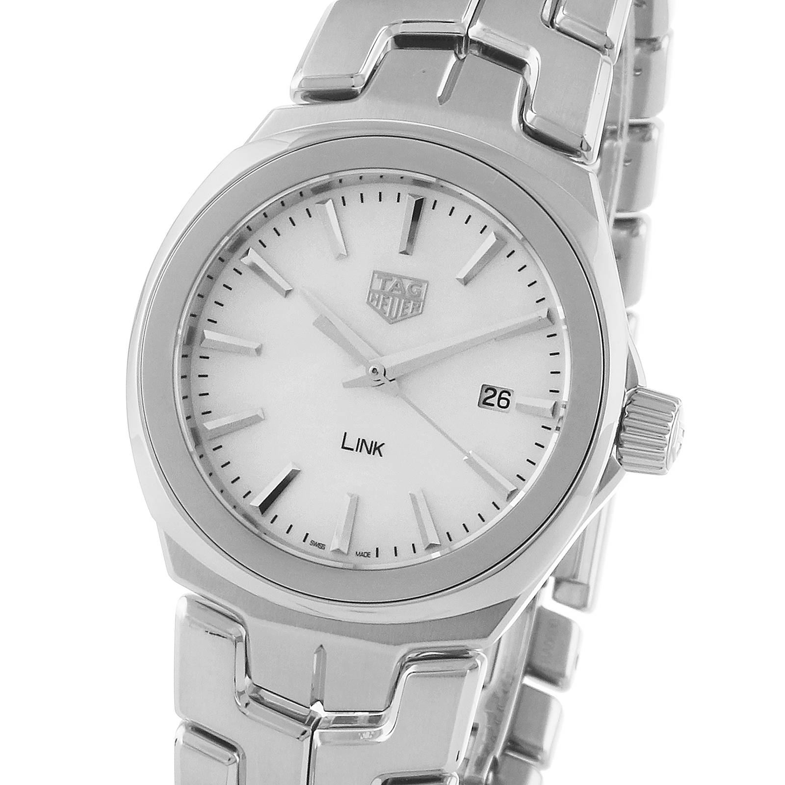 Link Quartz Date Mother Of Pearl 32mm Ladies Watch