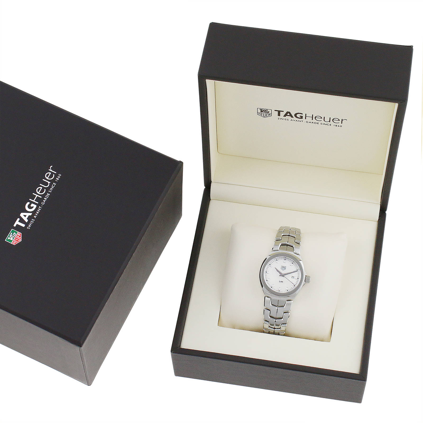 TAG Heuer Link Quartz Date Mother Of Pearl 32mm Ladies Watch 
