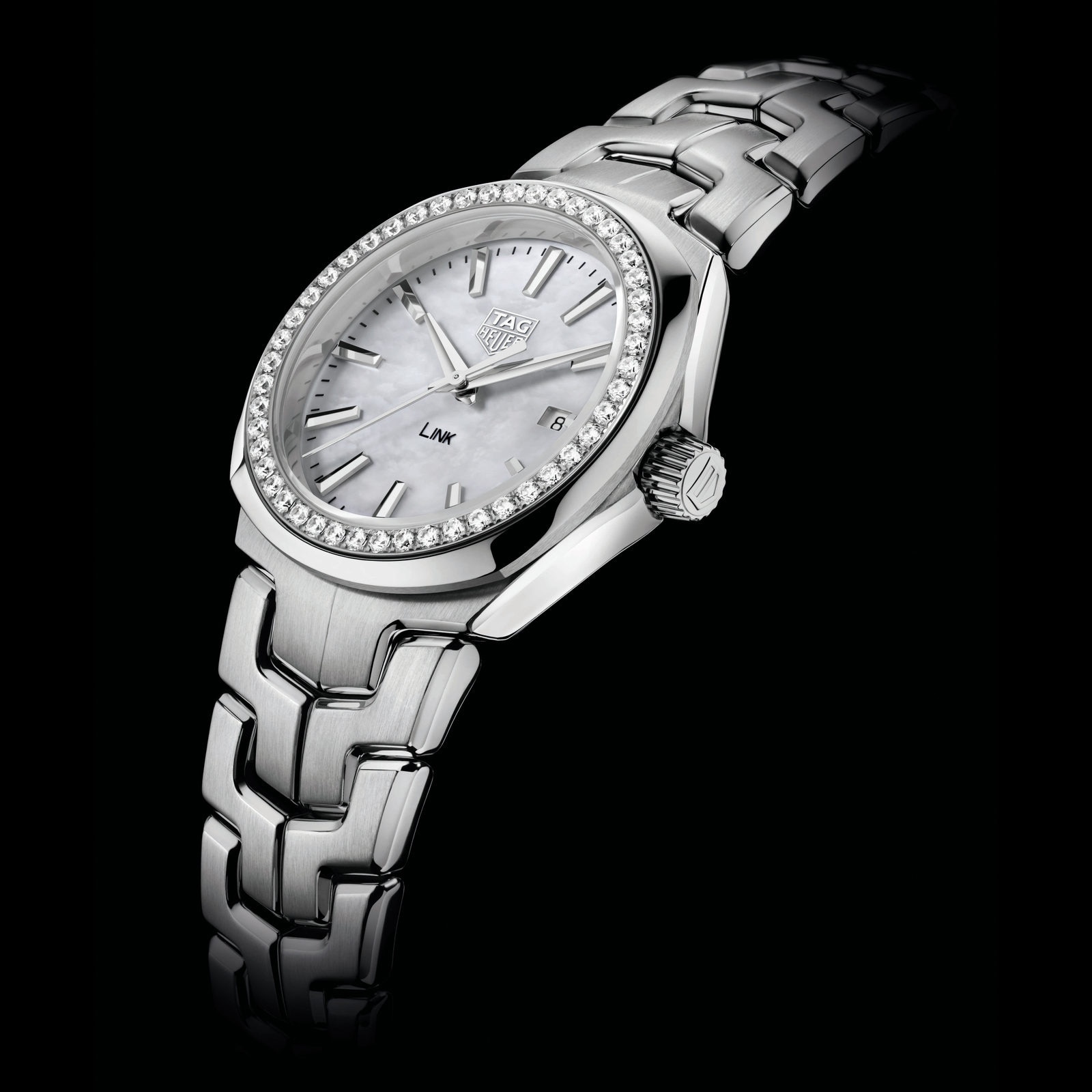 TAG Heuer Link Quartz Mother Of Pearl 32mm Ladies Watch WBC1314