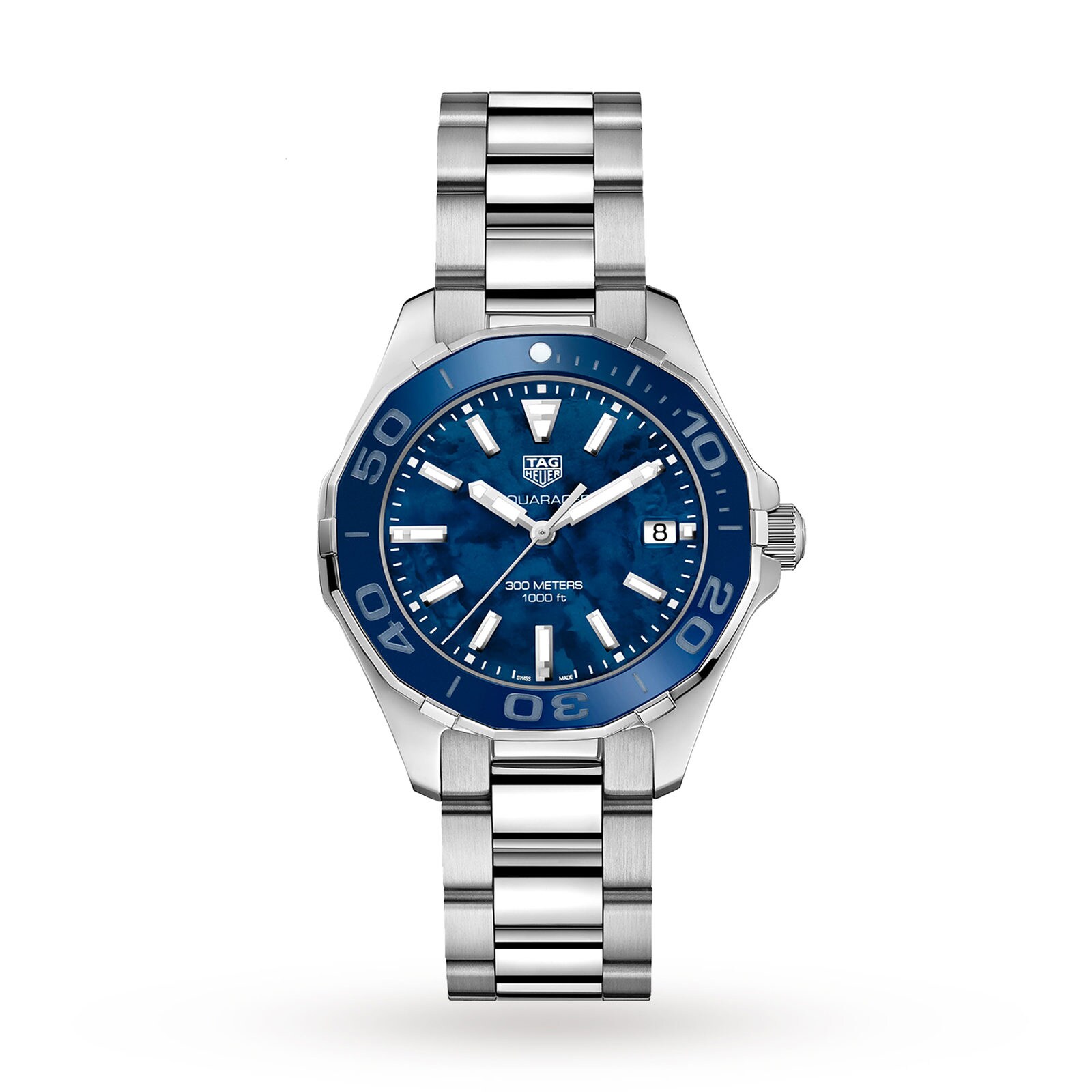 Tag heuer aquaracer hot sale blue mother of pearl