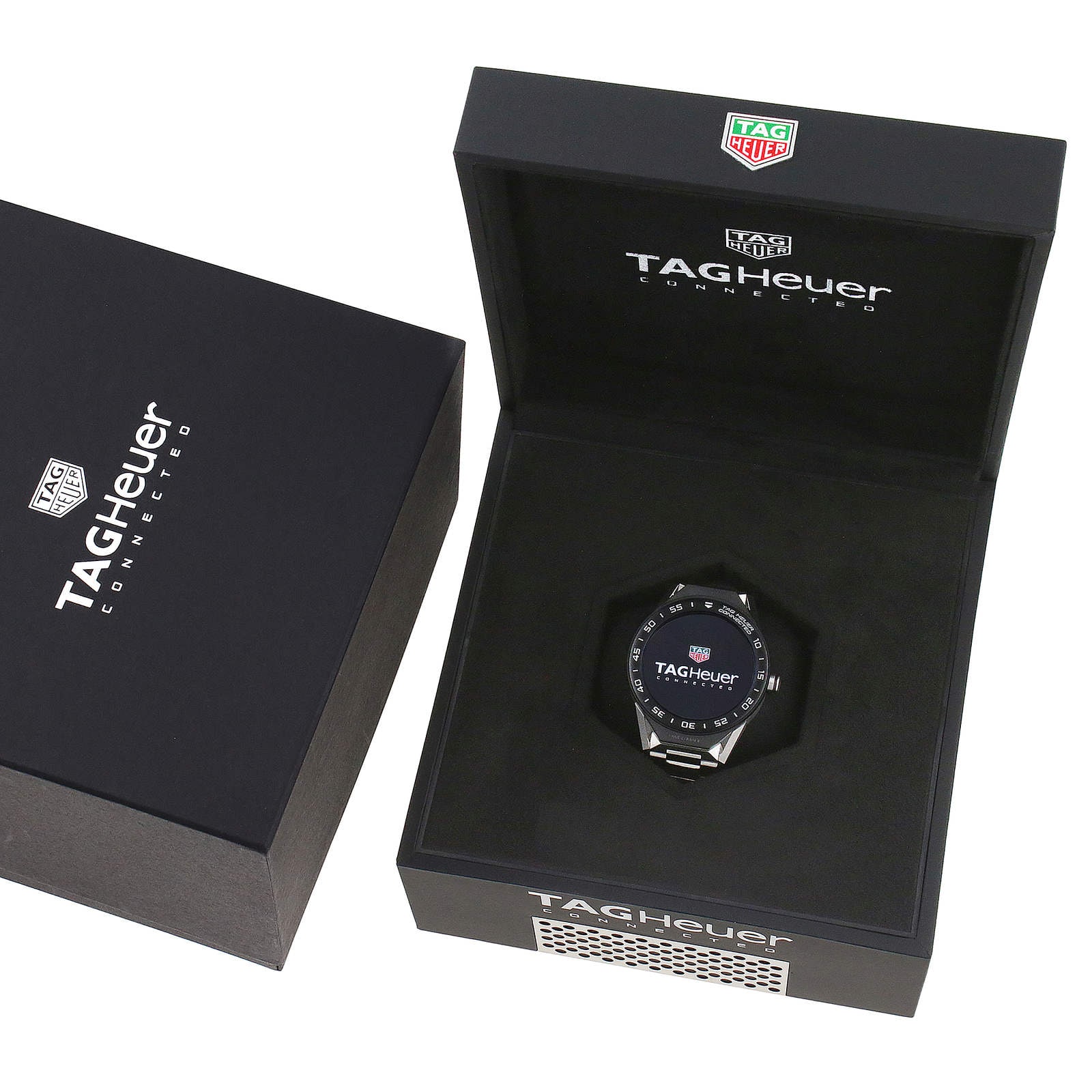 tag heuer sbf8a800110bf0608 connected modular 45 titanium quartz watch