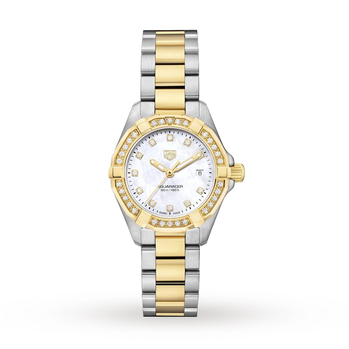 Tag Heuer Aquaracer Lady 300M 27MM Yellow Gold & Steel