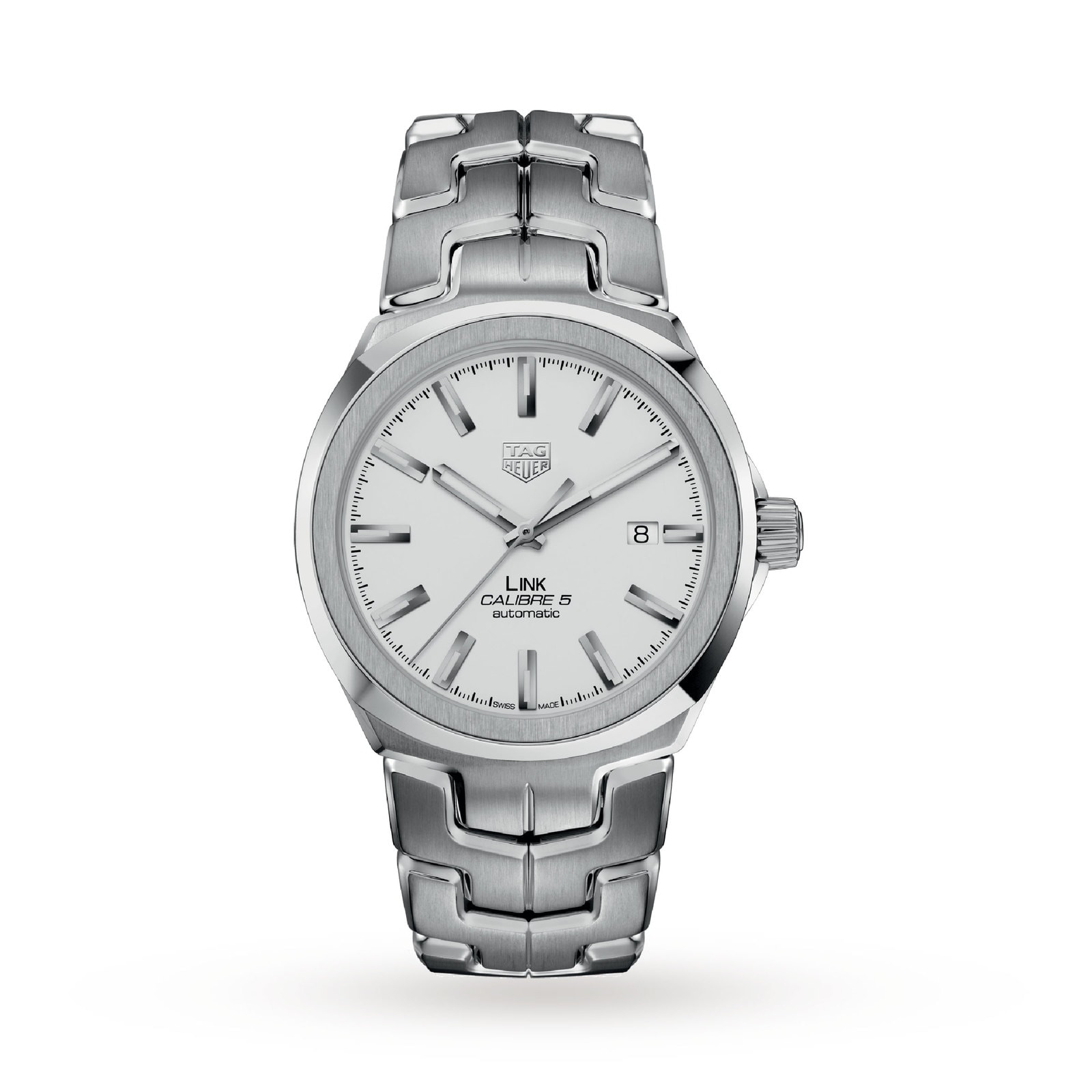 TAG Heuer Link Calibre 5 41mm Automatic Date Mens Watch WBC2111.BA0603 ...