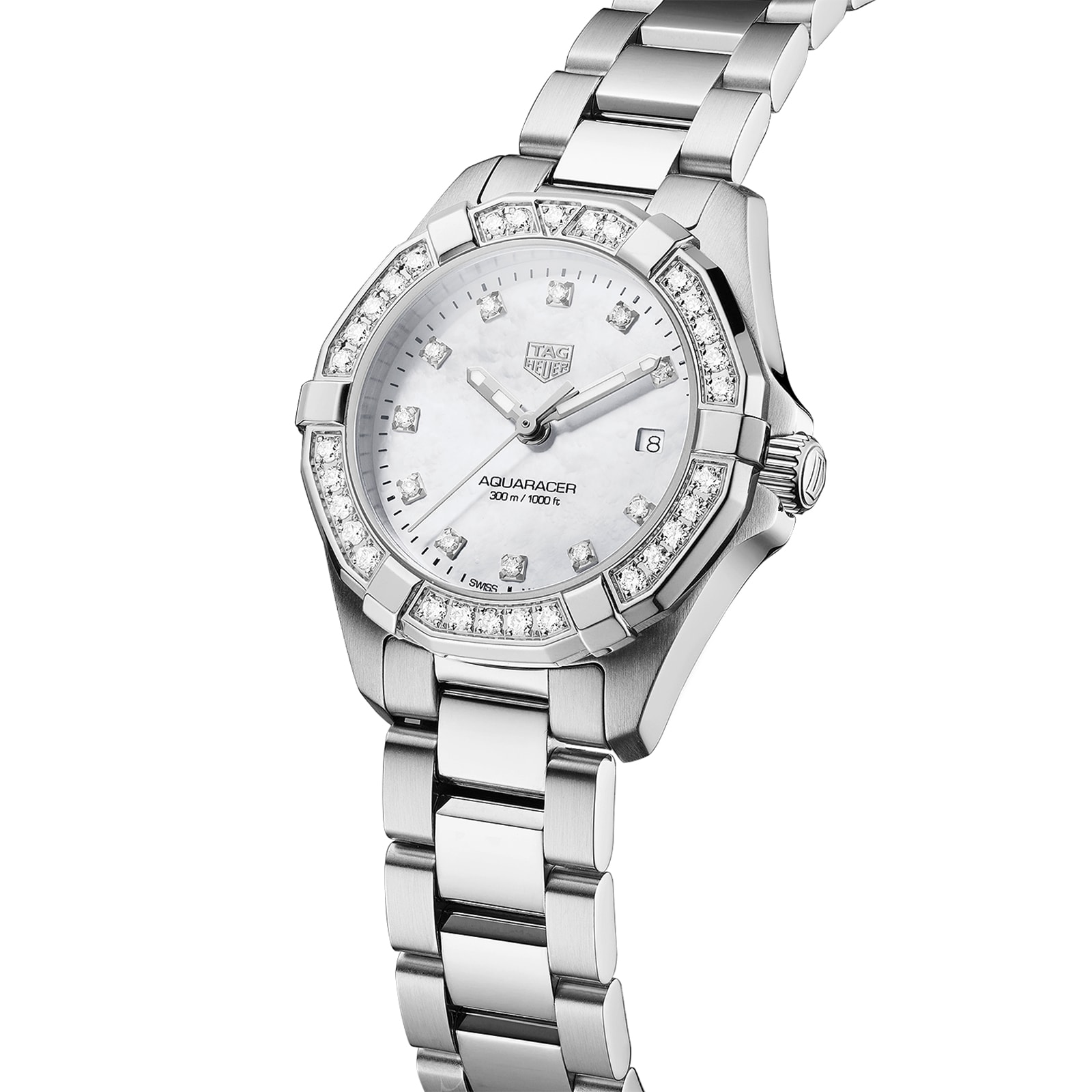 TAG Heuer Aquaracer 27mm Diamond Ladies Watch WBD1415.BA0741