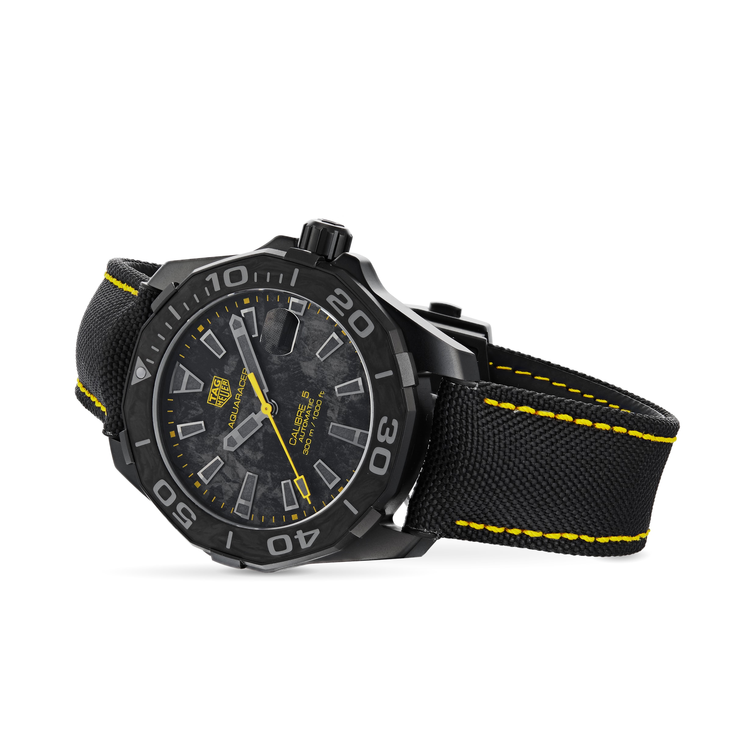 Tag heuer aquaracer calibre 5 clearance yellow