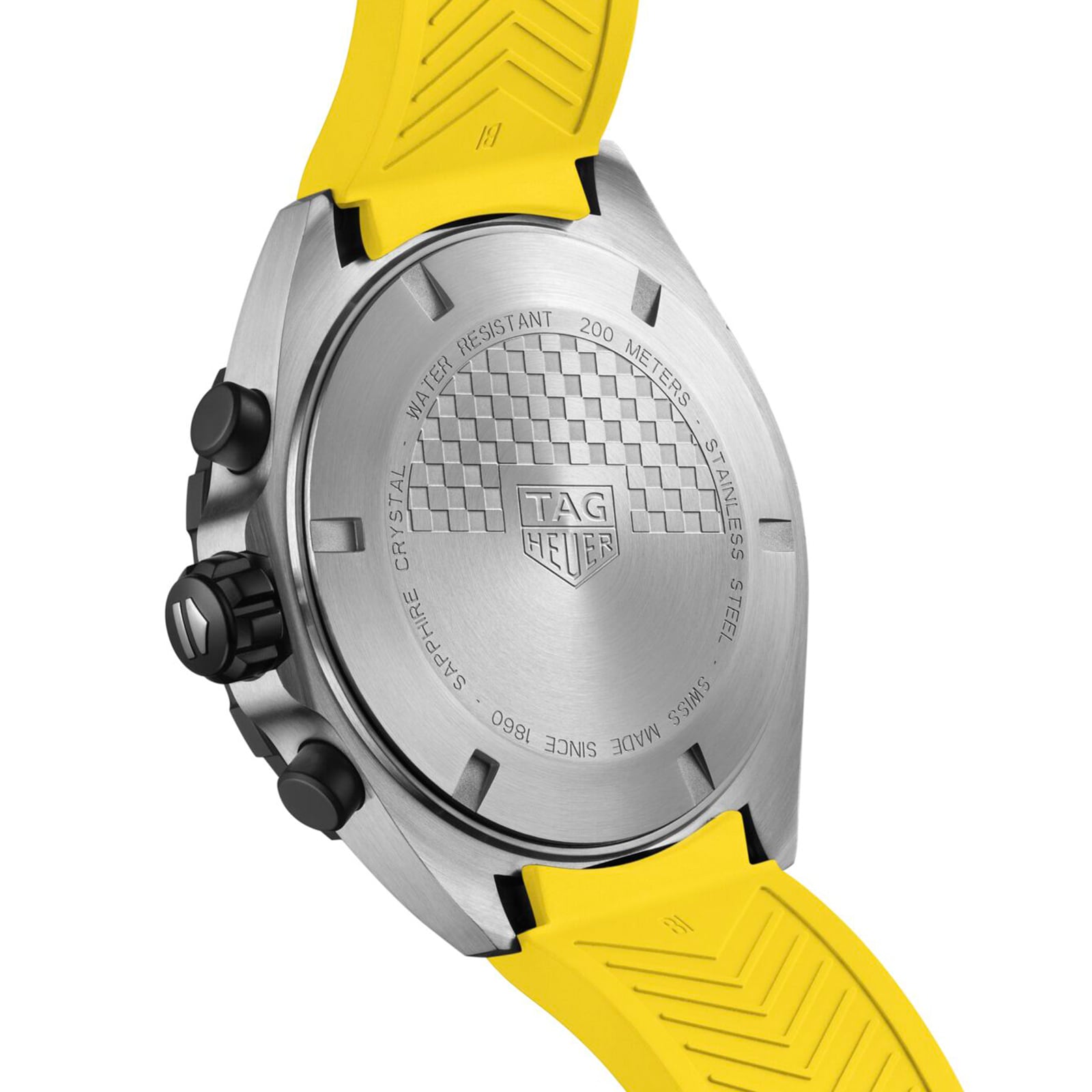 TAG Heuer Formula 1 Quartz Chronograph 200M 43mm Mens Watch Yellow Rubber