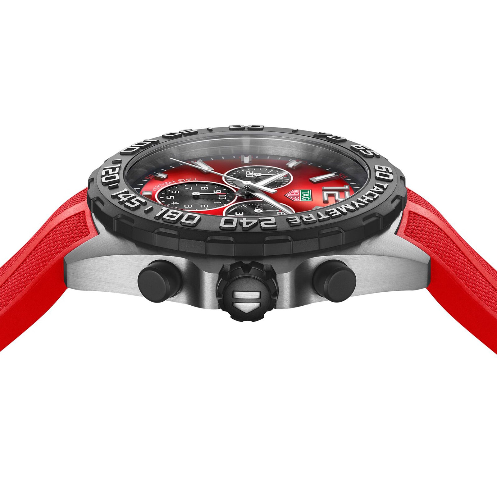 TAG Heuer Formula 1 Quartz Chronograph 200M 43mm Mens Watch Red Rubber