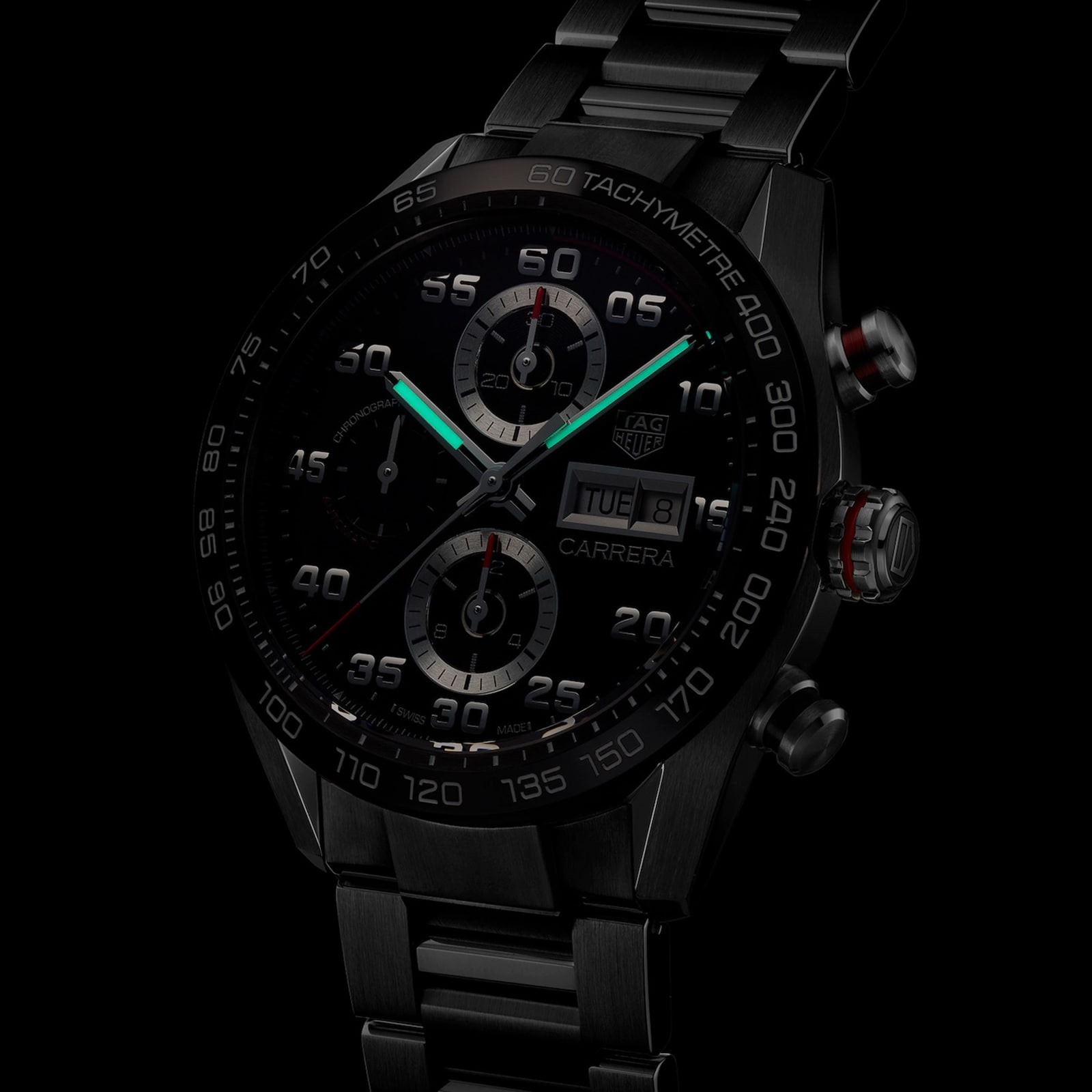 Tag heuer shop black chain watch