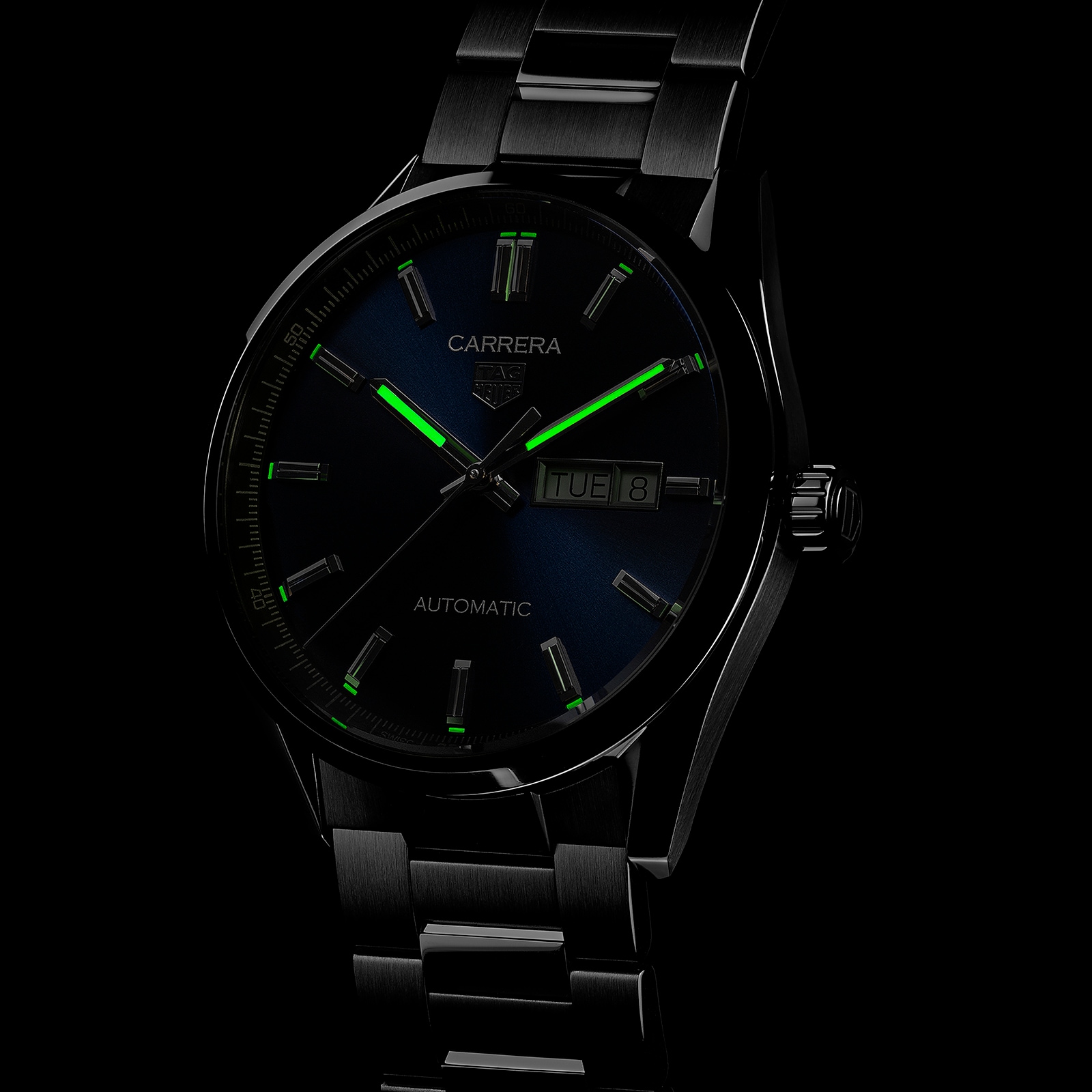 TAG Heuer Carrera Three-Hand Day-Date 41mm Automatic Mens Watch