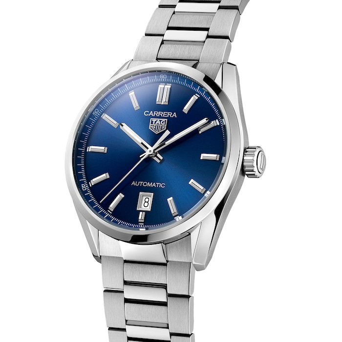 TAG Heuer Carrera Three-Hand 39mm Automatic Mens Watch  |  Mappin and Webb