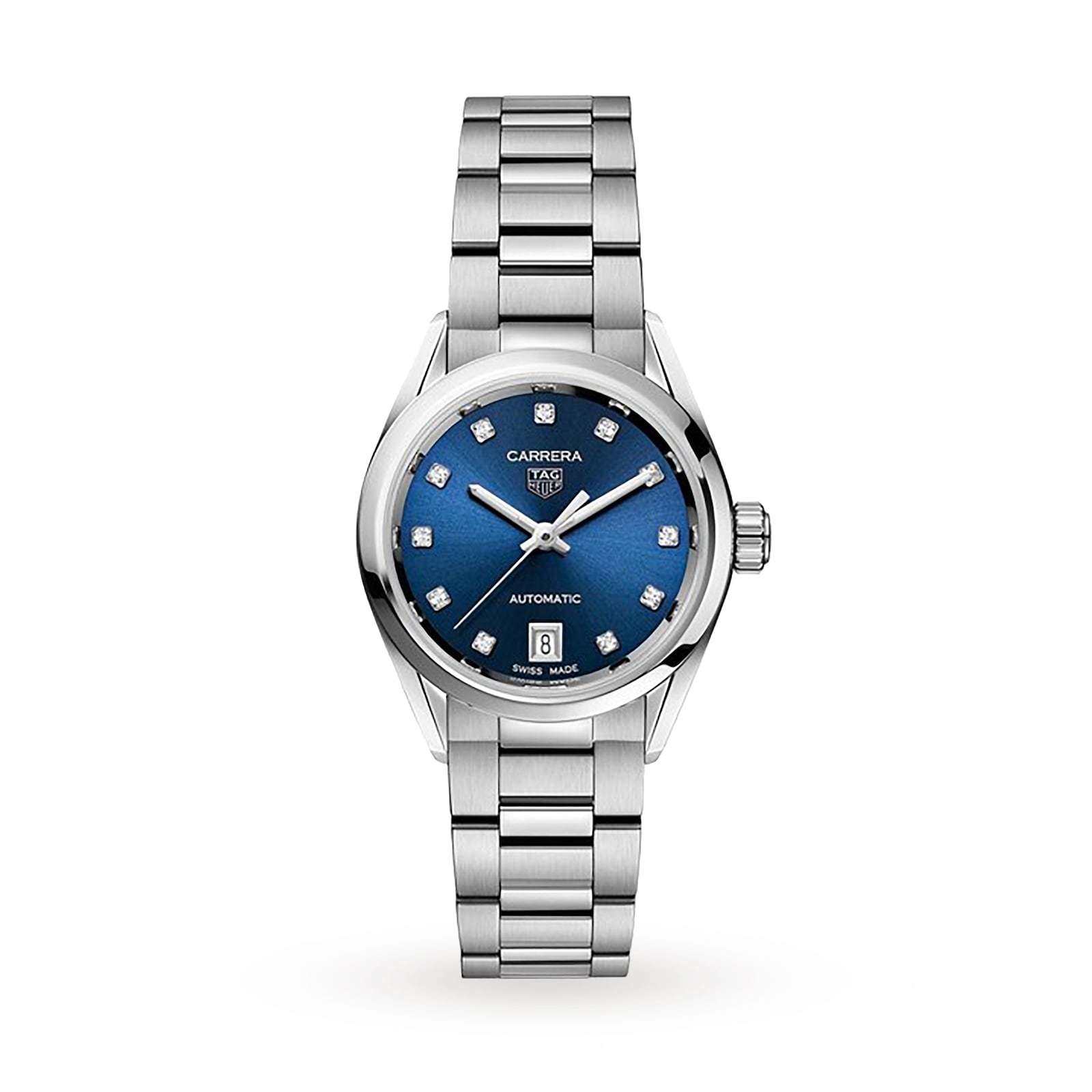 TAG Heuer Carrera Three-Hand 29mm Automatic Ladies Watch  |  Mappin and Webb