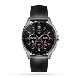 17381988 - Connected Calibre E4 42mm - 2022 - Steel Case (SBR80 42mm) - Black Leather Strap Smart Watch