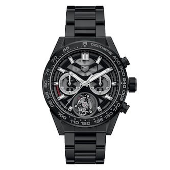 TAG Heuer Carrera Chronograph Tourbillon 45mm Mens Watch Black