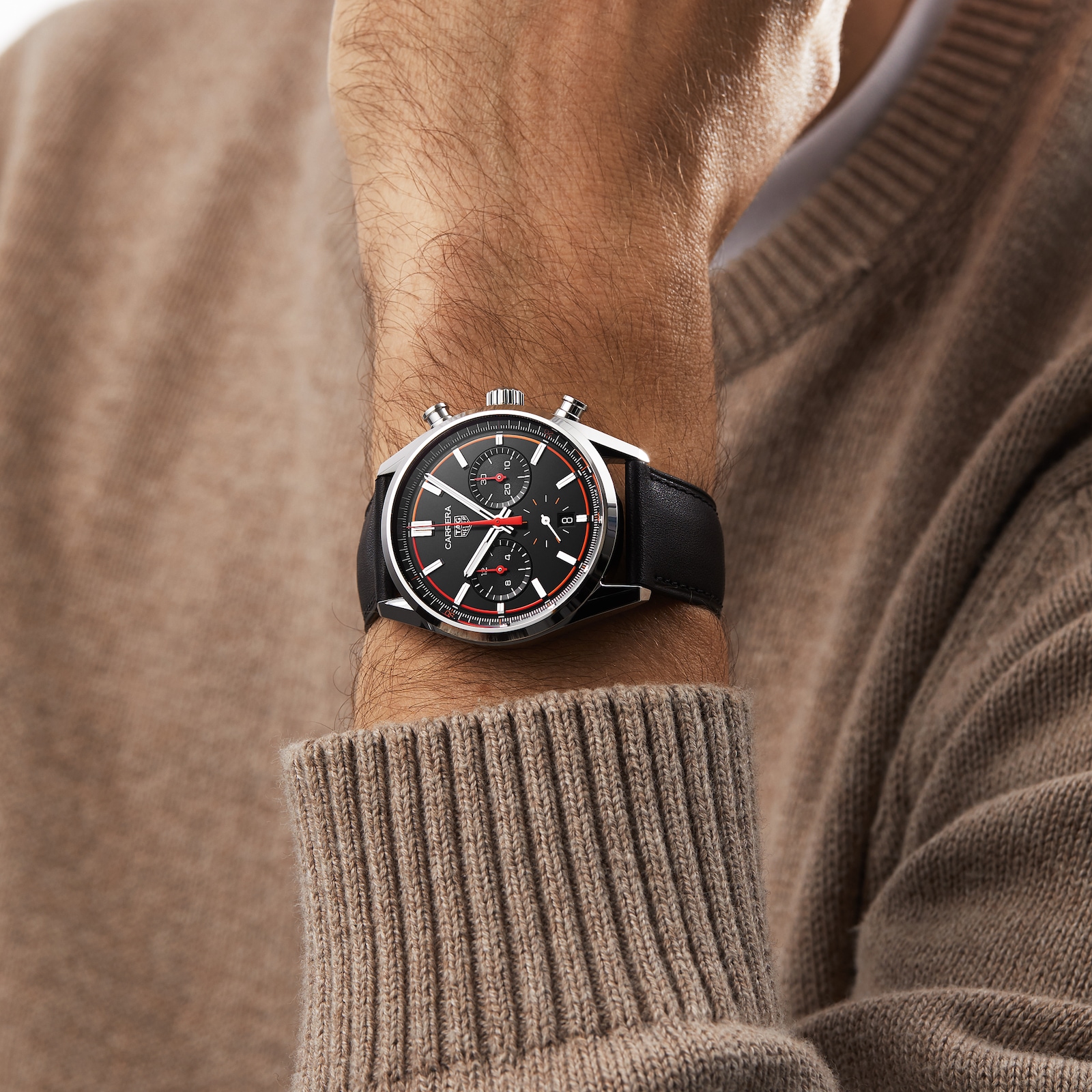 TAG Heuer Carrera Chronograph 42mm Mens Watch Black