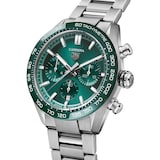 TAG Heuer Carrera Chronograph 44mm Mens Watch Green Stainless Steel